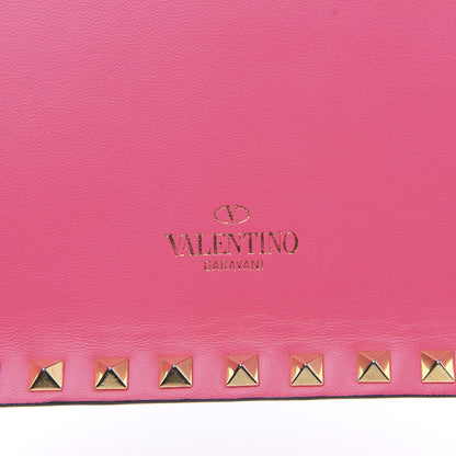 Valentino Garavani Nappa Rockstud Wristlet Clutch Fuxia Fluo 9 of 12