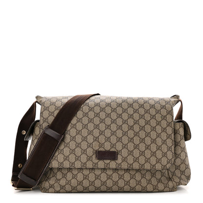Gucci GG Plus Monogram Messenger Diaper Bag Dark Brown 1 of 26