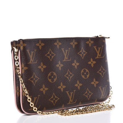 Louis Vuitton Monogram Blooming Flowers Double Zip Pochette 3 of 11