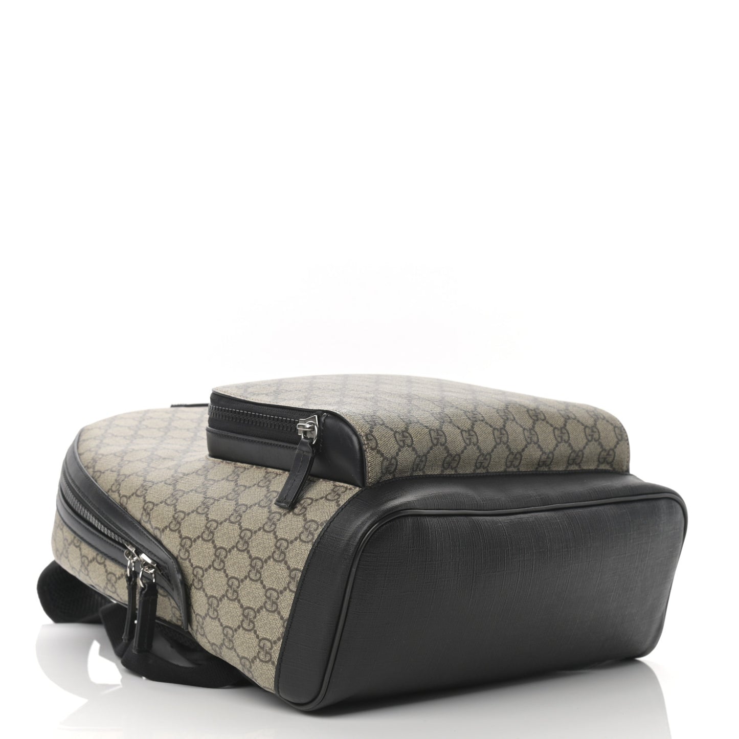 GG Supreme Monogram Medium Backpack Black