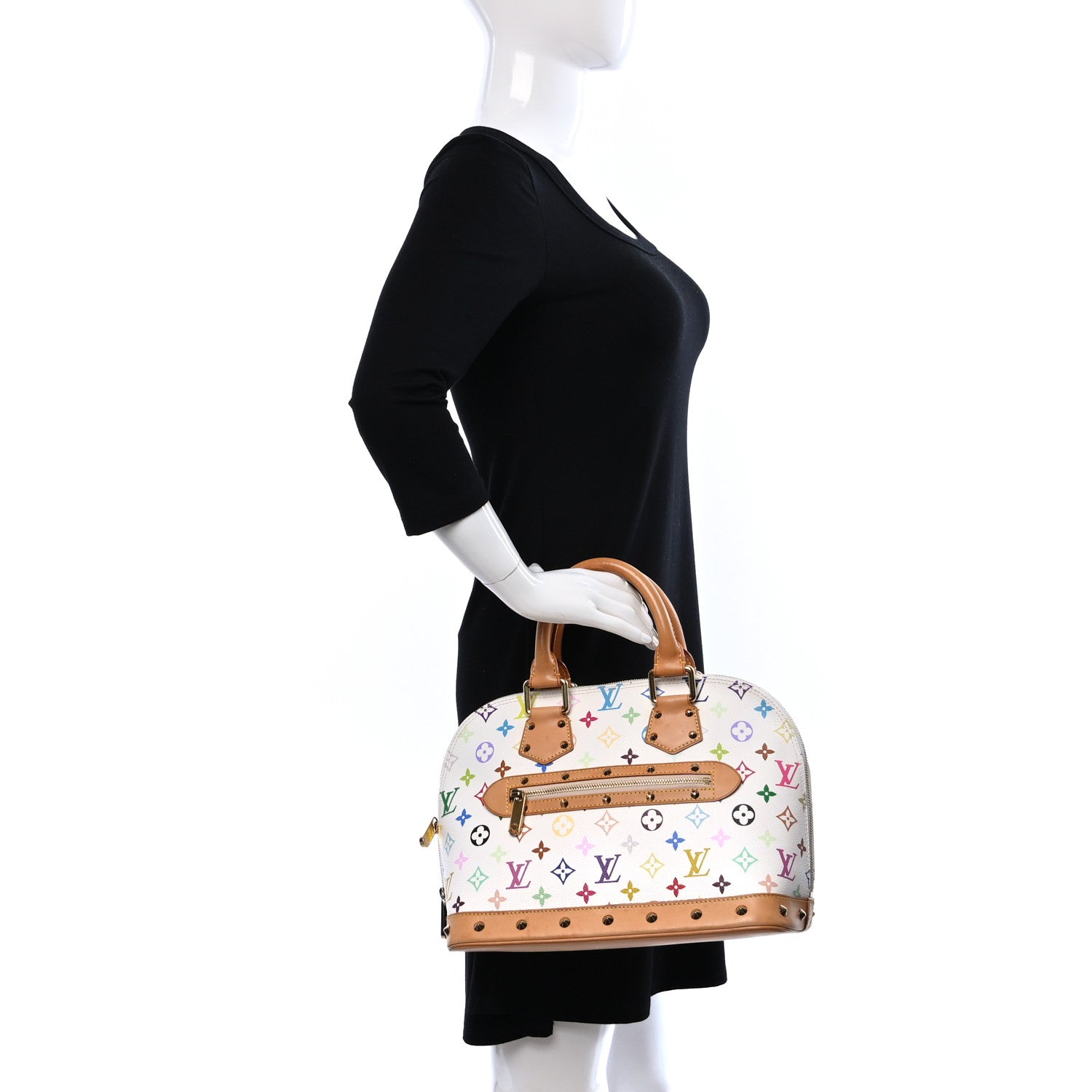 Louis Vuitton Monogram Multicolor Alma White 2 of 9