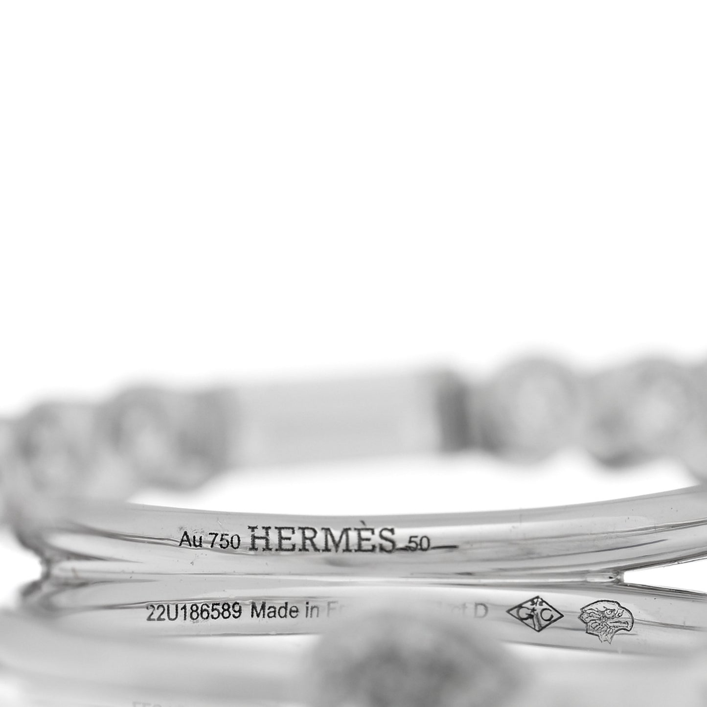 18K White Gold Diamond Chaine D'Ancre Fancy Chaos Ring 50 5.25