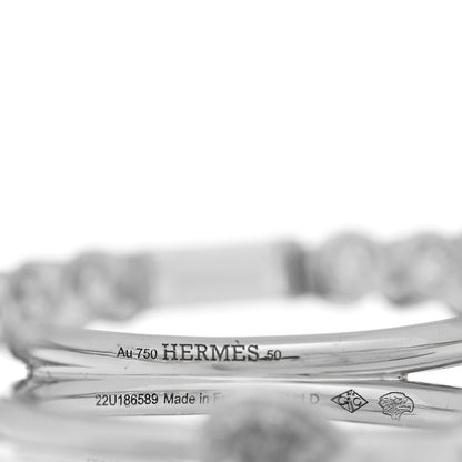 Hermes 18K White Gold Diamond Chaine D'Ancre Fancy Chaos Ring 50 5.25 4 of 5