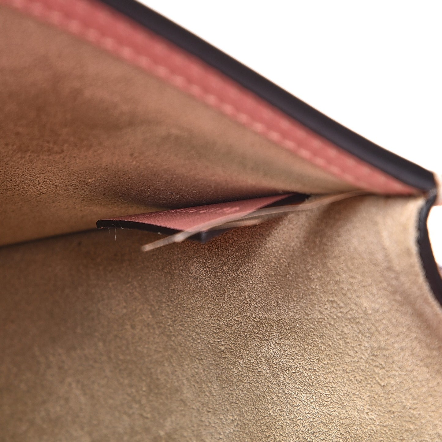 Calfskin Suede Small Nile Bracelet Bag Washed Pink