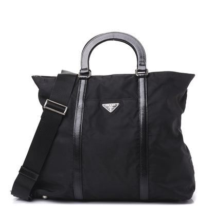 Prada Tessuto Nylon Soft Calf Tote Black 1 of 12