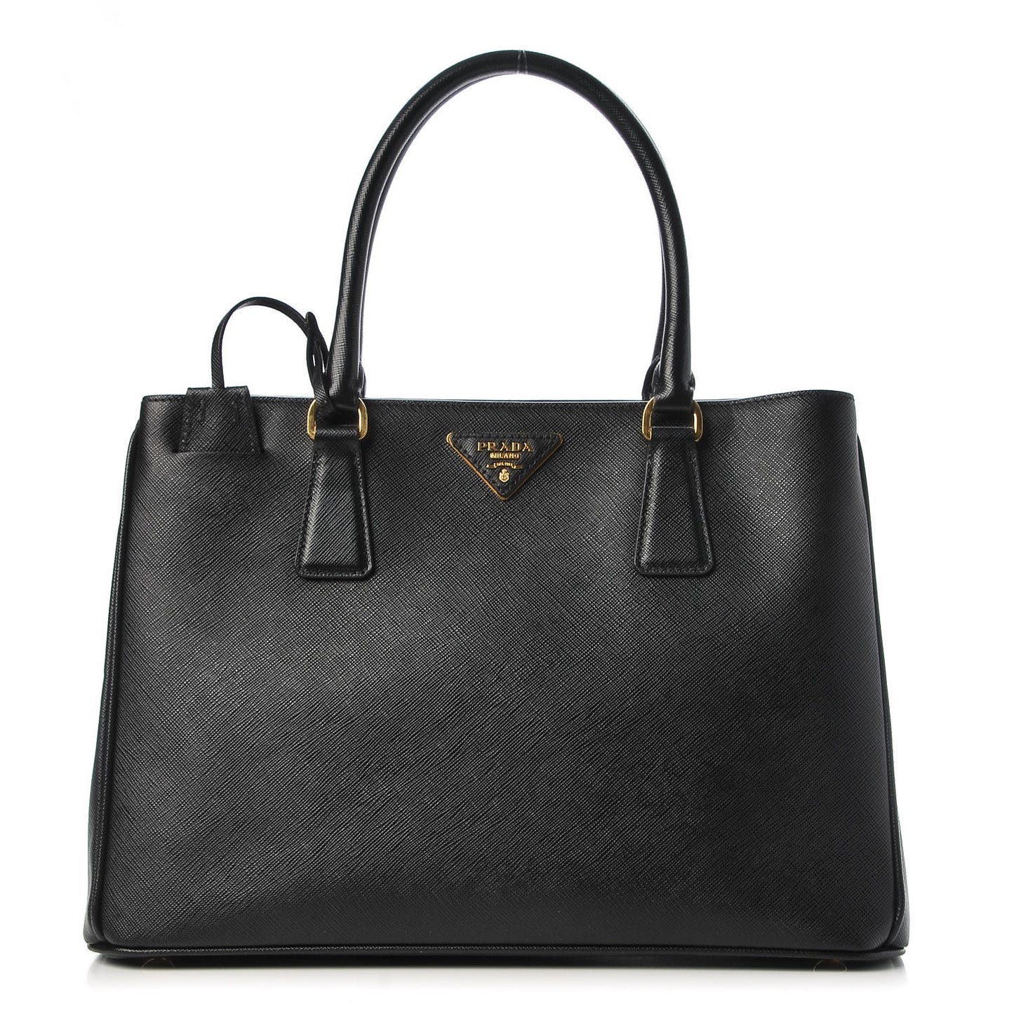 Saffiano Lux Medium Tote Black