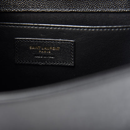 Saint Laurent Grain De Poudre Medium Classic Monogram Kate Satchel Black 8 of 10
