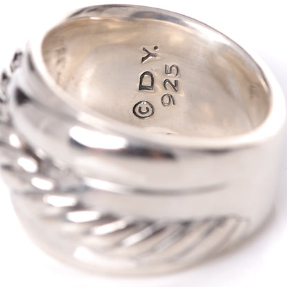 David Yurman Sterling Silver Crossover Cable Ring 53 6.5 4 of 4