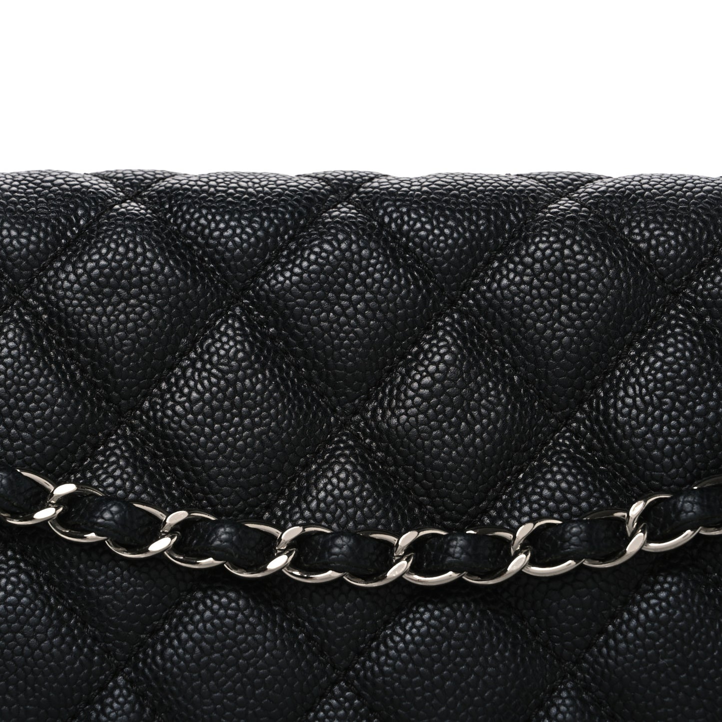 Caviar Quilted Jumbo Easy Flap Black
