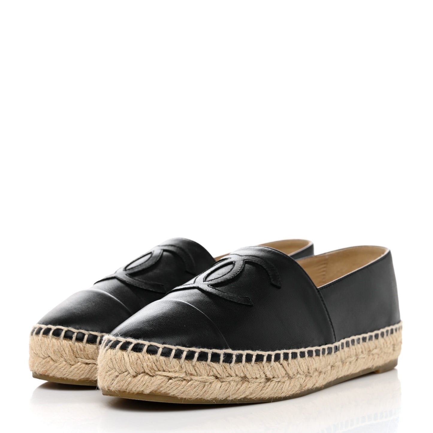 Lambskin CC Espadrilles 36 Black
