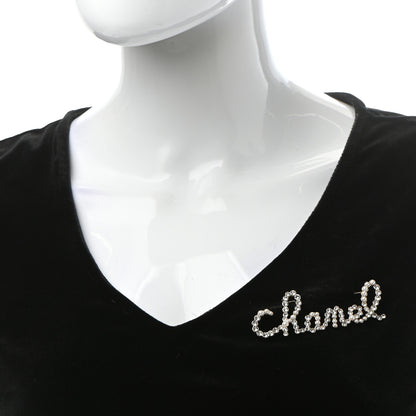 Chanel Metal Glass Swirling Pearls Brooch Pin Gold 2 of 4