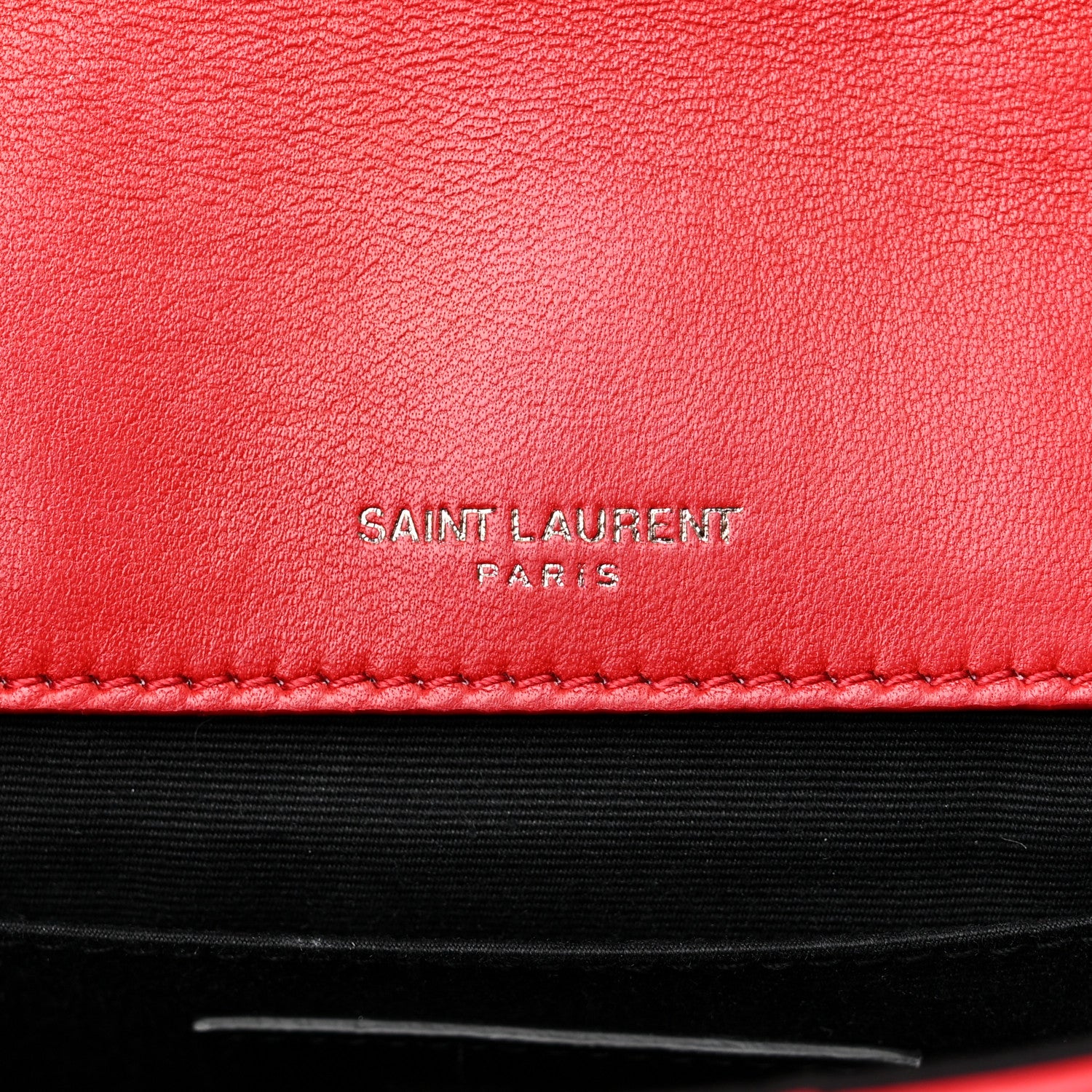 Saint Laurent Lambskin Patchwork Monogram Small Jamie Red 6 of 14