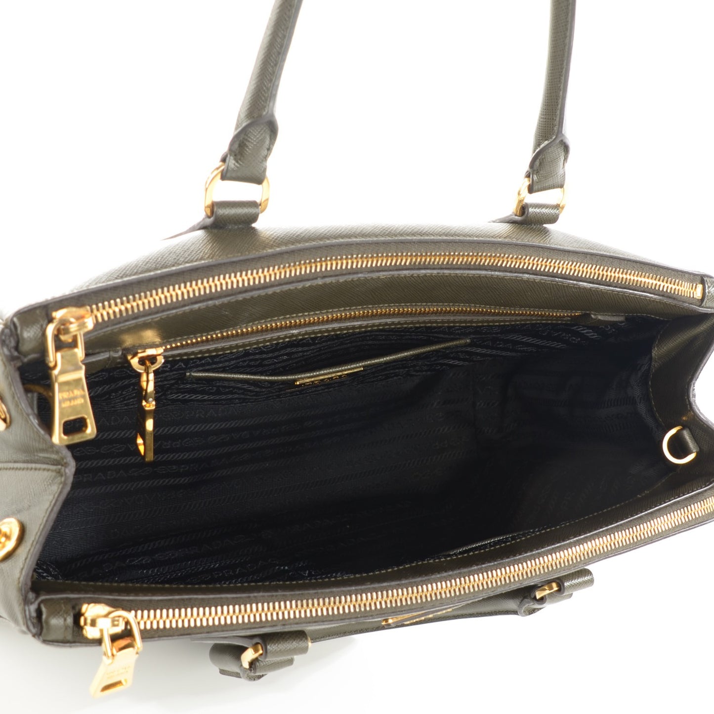 Saffiano Medium Galleria Double Zip Tote Militare