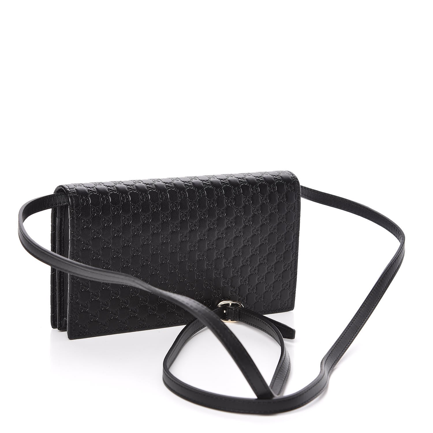 Gucci Microguccissima Crossbody Wallet Black 3 of 9