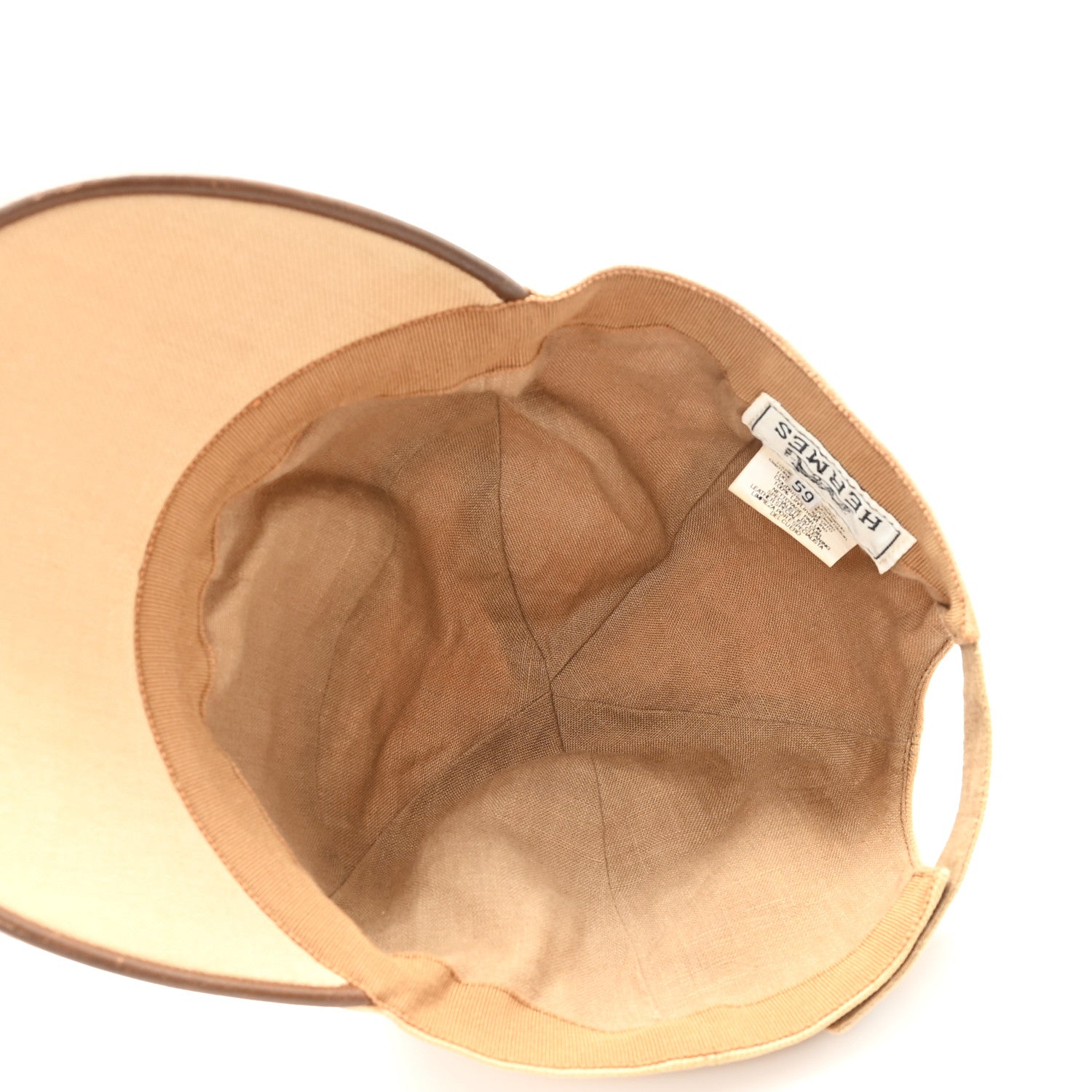 Hermes Ramie Deerskin Baseball Cap 59 7 of 9