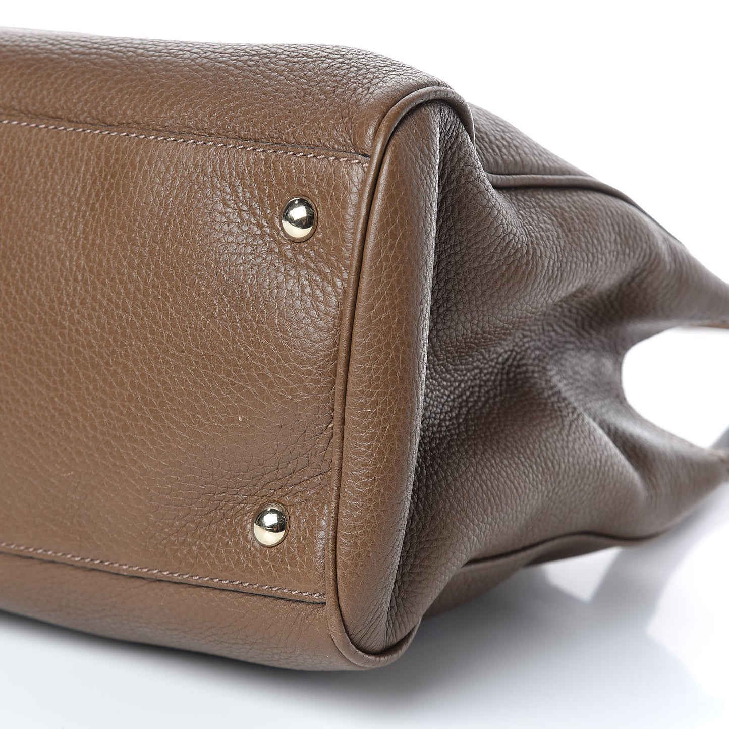 Pebbled Calfskin Medium Bamboo Shopper Tote Acero