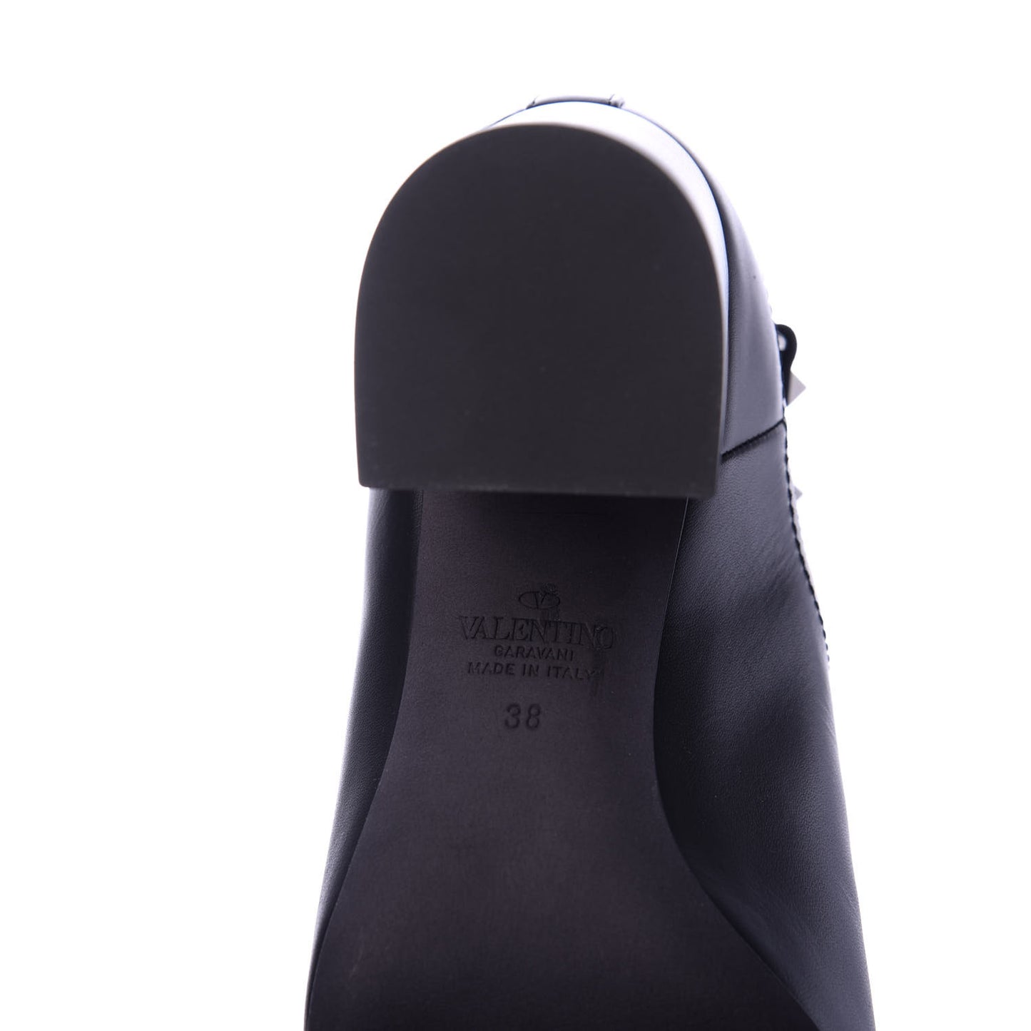 Calfskin Rockstud Chelsea 85mm Ankle Boots 38 Black
