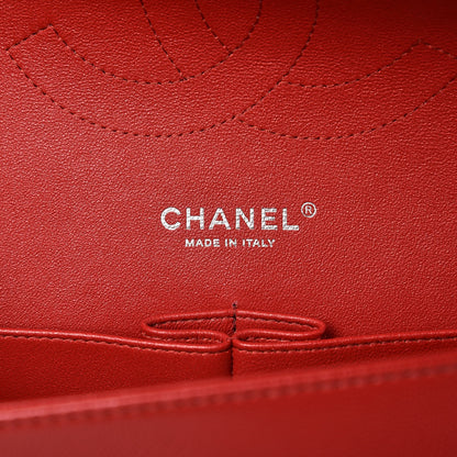 Chanel Caviar Chevron Quilted Jumbo Double Flap Dark Red 6 of 8