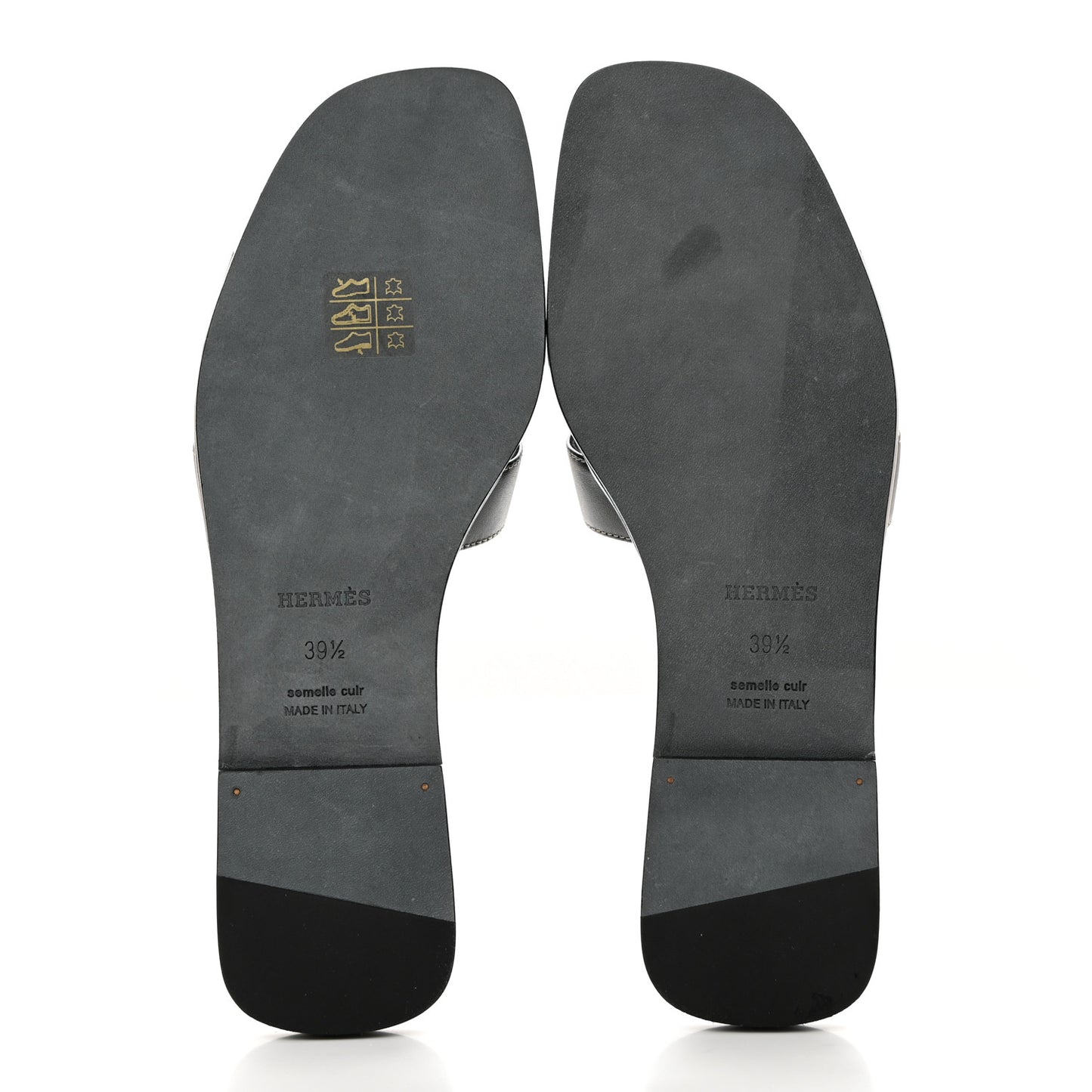 Box Calfskin Oran Sandals 39.5 Black