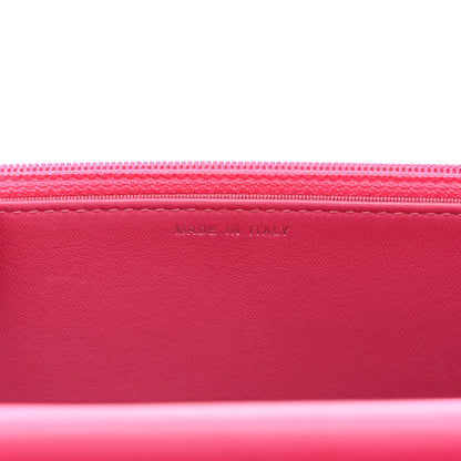 Chanel Faded Lambskin Quilted Zephyr Wallet on Chain WOC Dark Pink 7 of 14