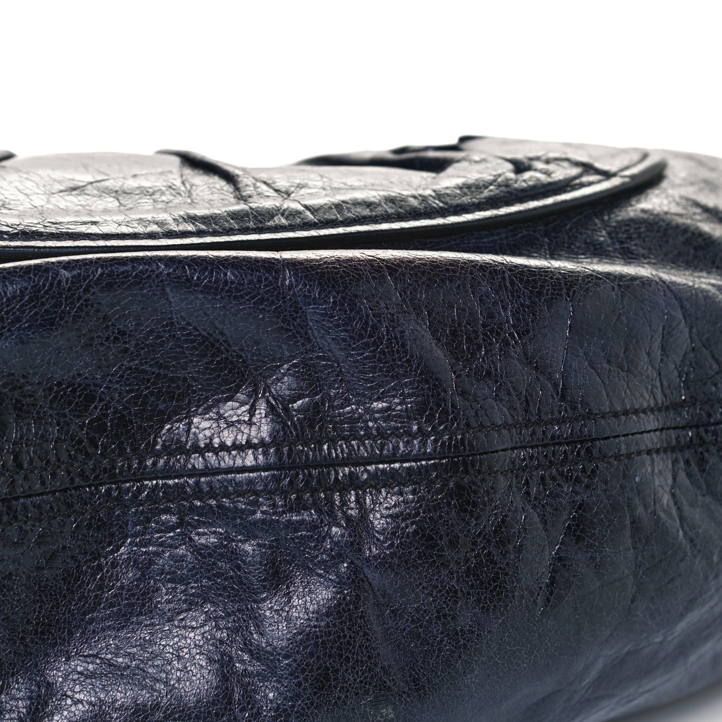 Vitello Shine Vintage Tote Zaffiro