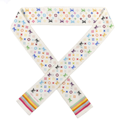 Louis Vuitton Silk Monogram Multicolor Bandeau White 1 of 3