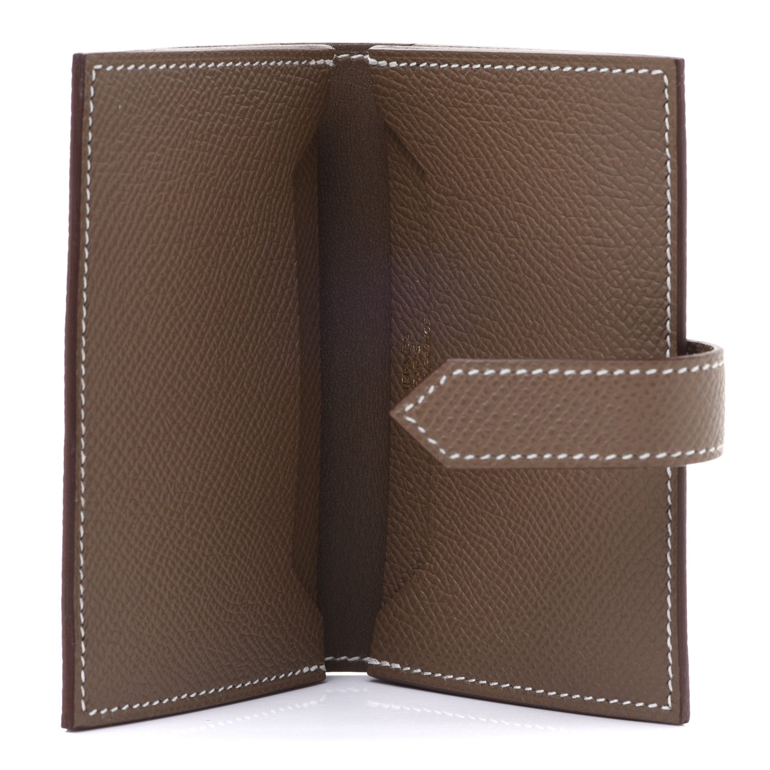 Hermes Epsom Bearn Card Holder Wallet Etoupe 5 of 8