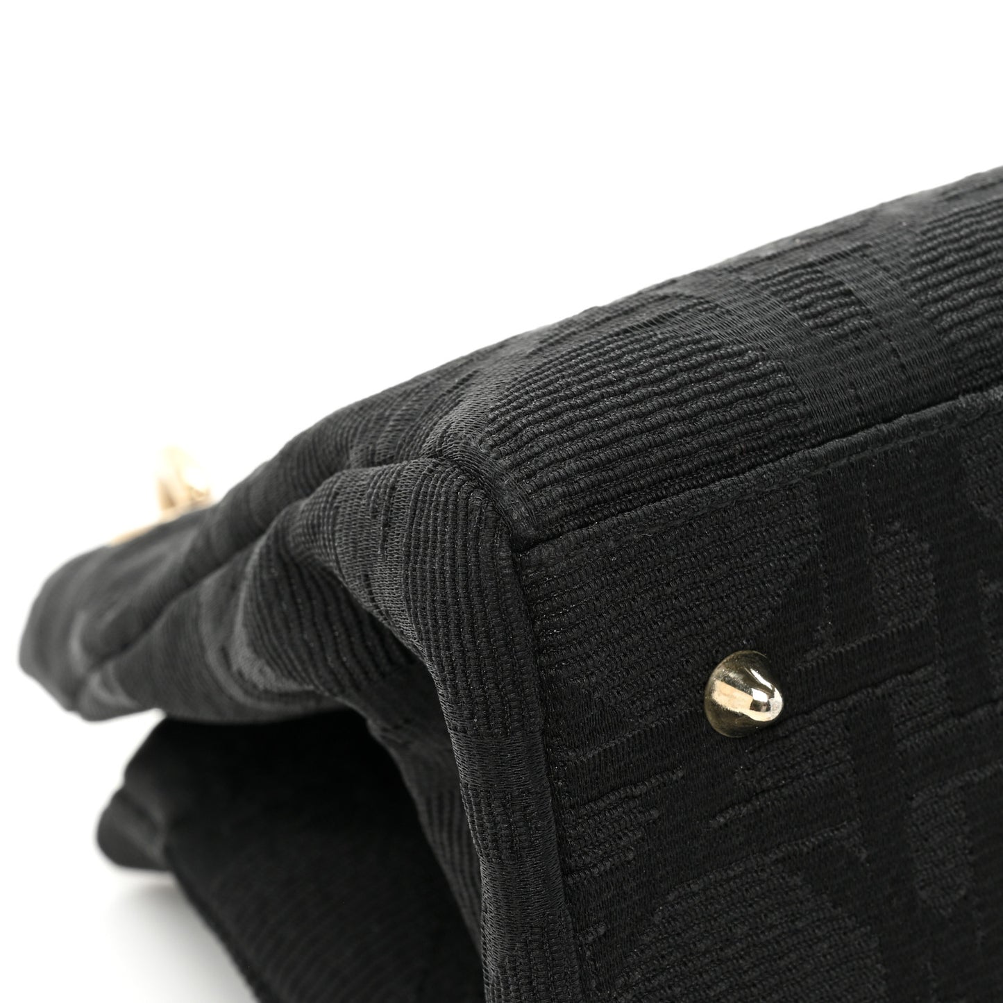 Canvas Cannage East West Tote Black