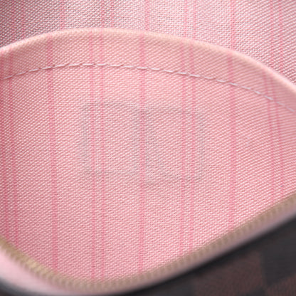 Louis Vuitton Damier Ebene Neverfull MM GM Pochette Rose Ballerine 9 of 19