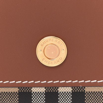 Burberry Vintage Check Grain Calfskin Halton Wallet Tan 9 of 9