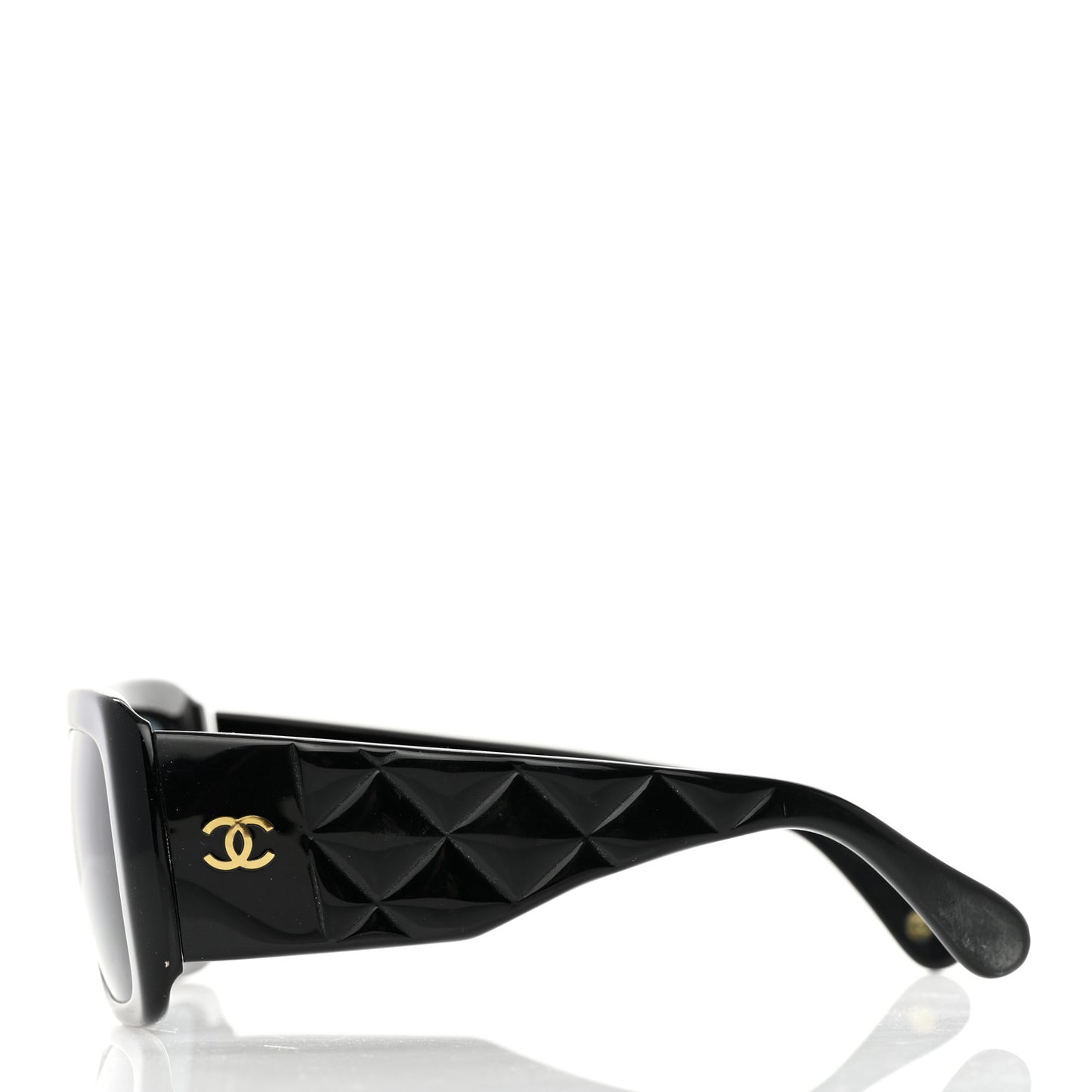Acetate Quilted Sunglasses 5019 Black