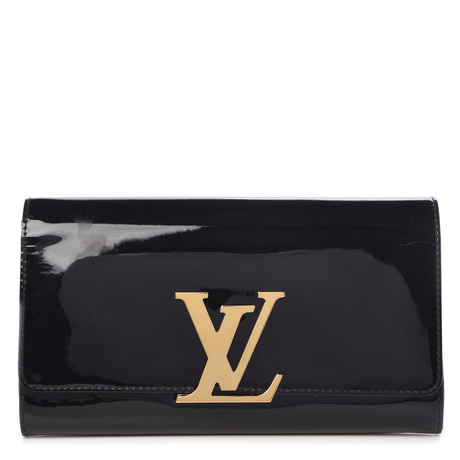 Louis Vuitton Patent Neo Sobe Louise EW Clutch Black 1 of 9