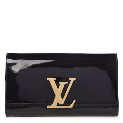 Louis Vuitton Patent Neo Sobe Louise EW Clutch Black 1 of 9