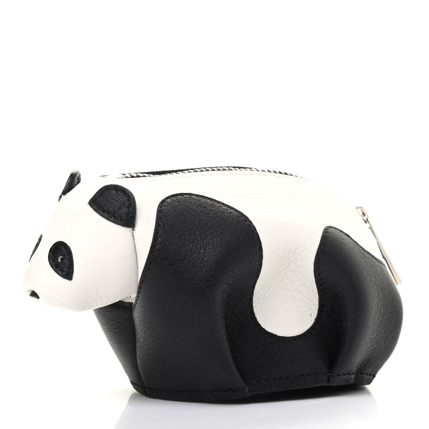 Loewe Calfskin Panda Coin Purse Black White 3 of 6
