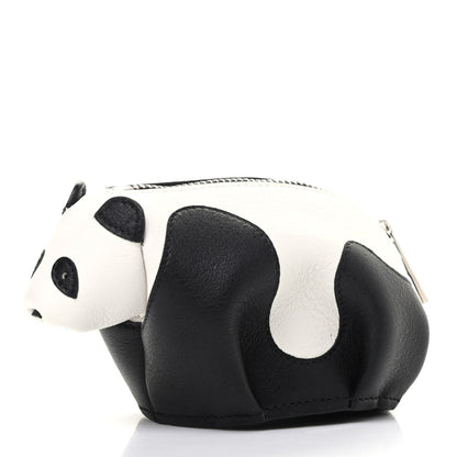 Loewe Calfskin Panda Coin Purse Black White 3 of 6