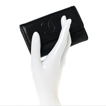 Chanel Caviar Timeless CC Flap Card Holder Black Black 2 of 9