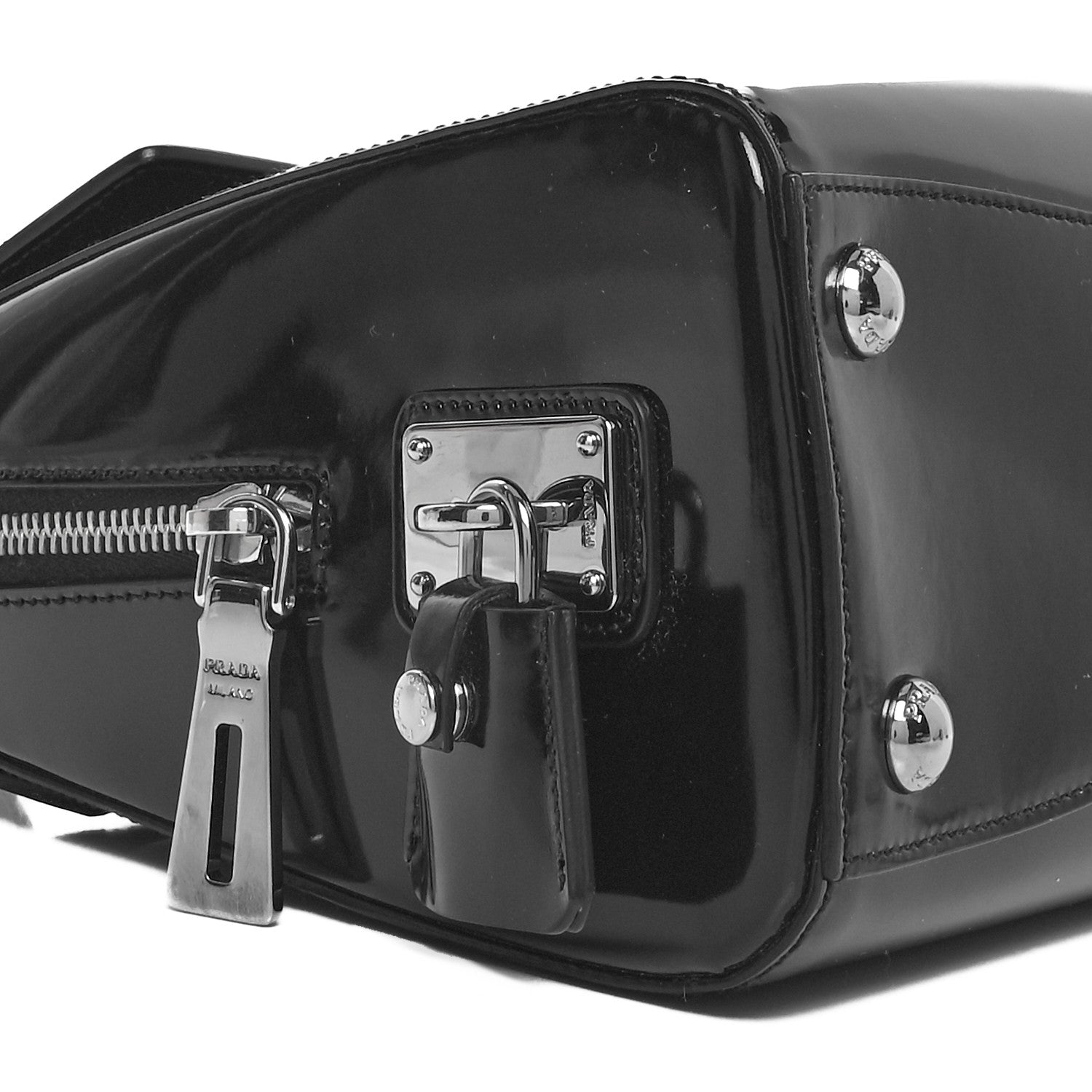 Prada Spazzolato Doctor Bag Black 8 of 9