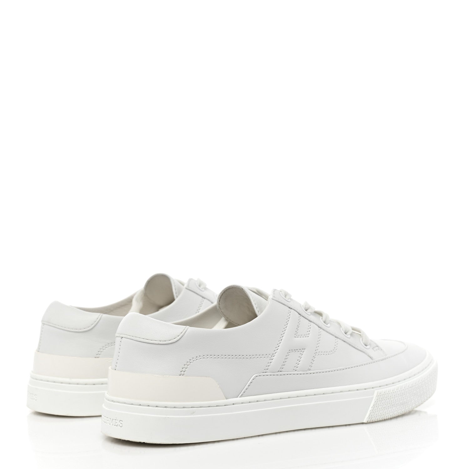 Hermes Calfskin Deep Sneakers 40 White 4 of 8