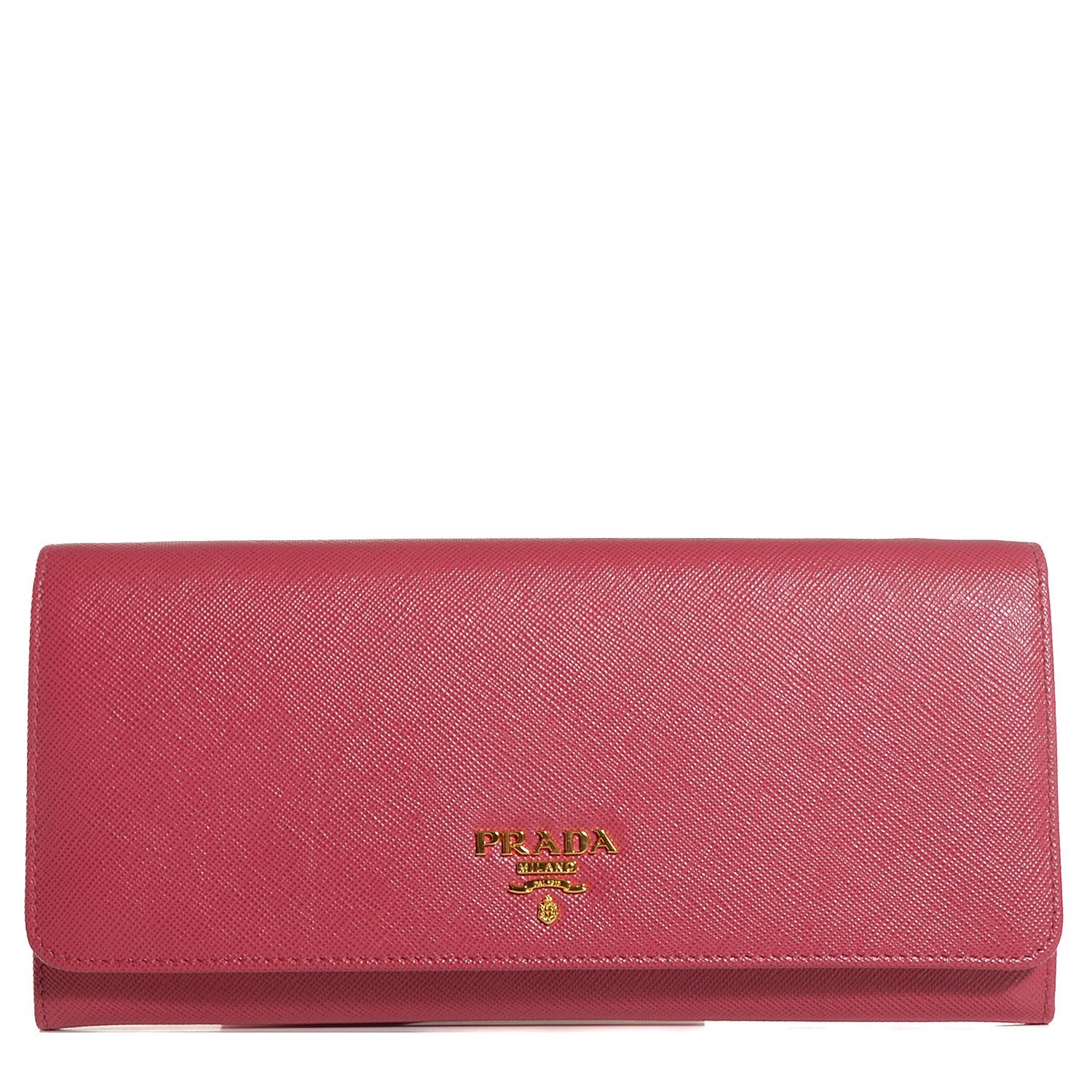 Prada Saffiano Metal Oro Chain Wallet Peonia 1 of 11