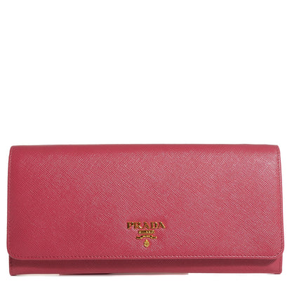 Prada Saffiano Metal Oro Chain Wallet Peonia 1 of 11