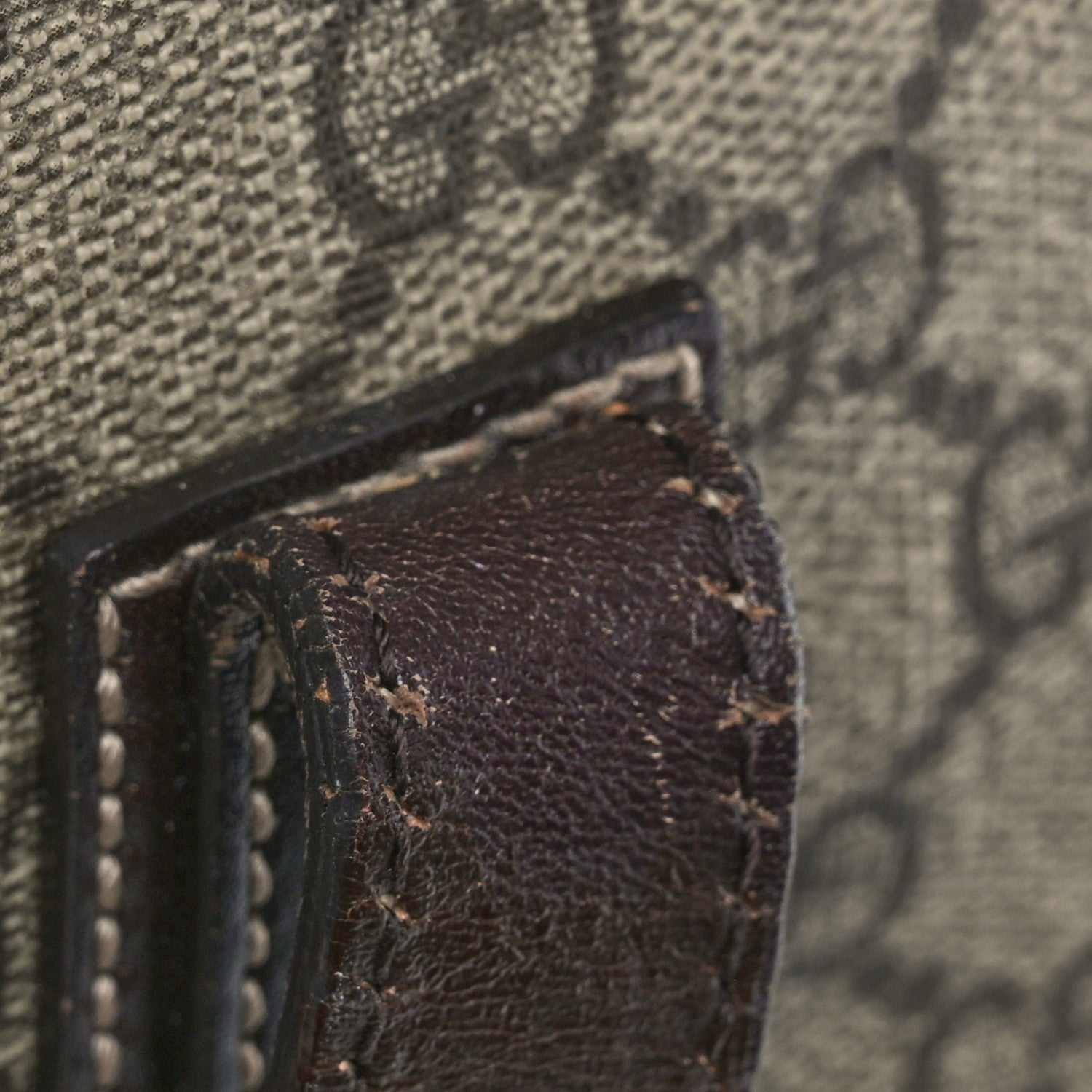 Gucci GG Supreme Monogram Medium Zippered Shopping Tote Dark Brown 12 of 15