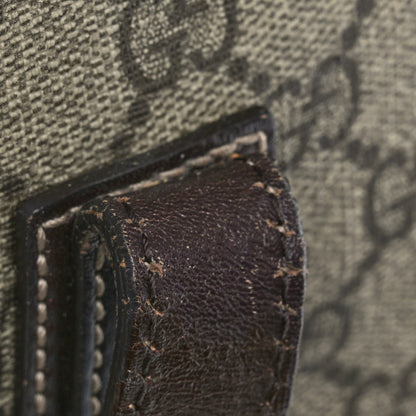 Gucci GG Supreme Monogram Medium Zippered Shopping Tote Dark Brown 12 of 15