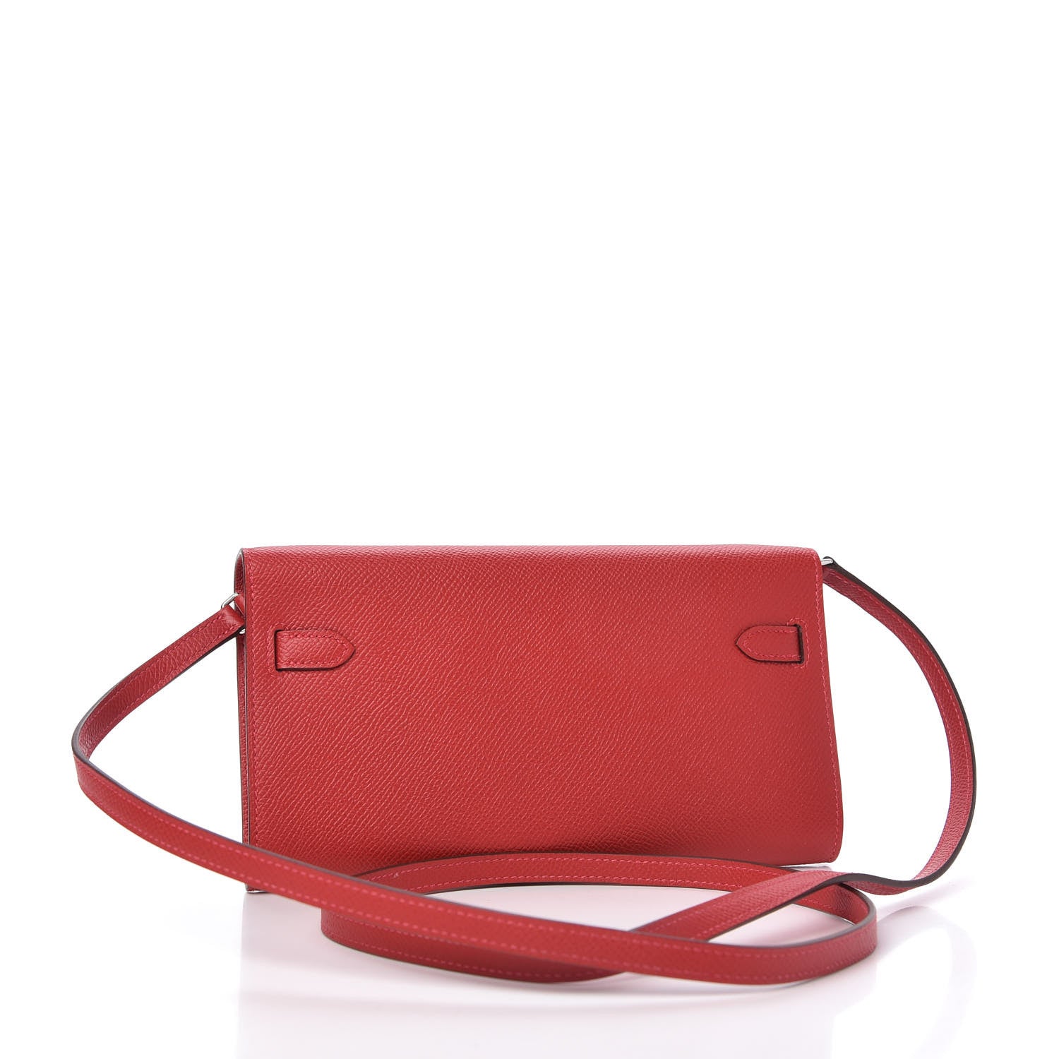 Hermes Epsom Kelly Wallet To Go Rouge Casaque 3 of 11