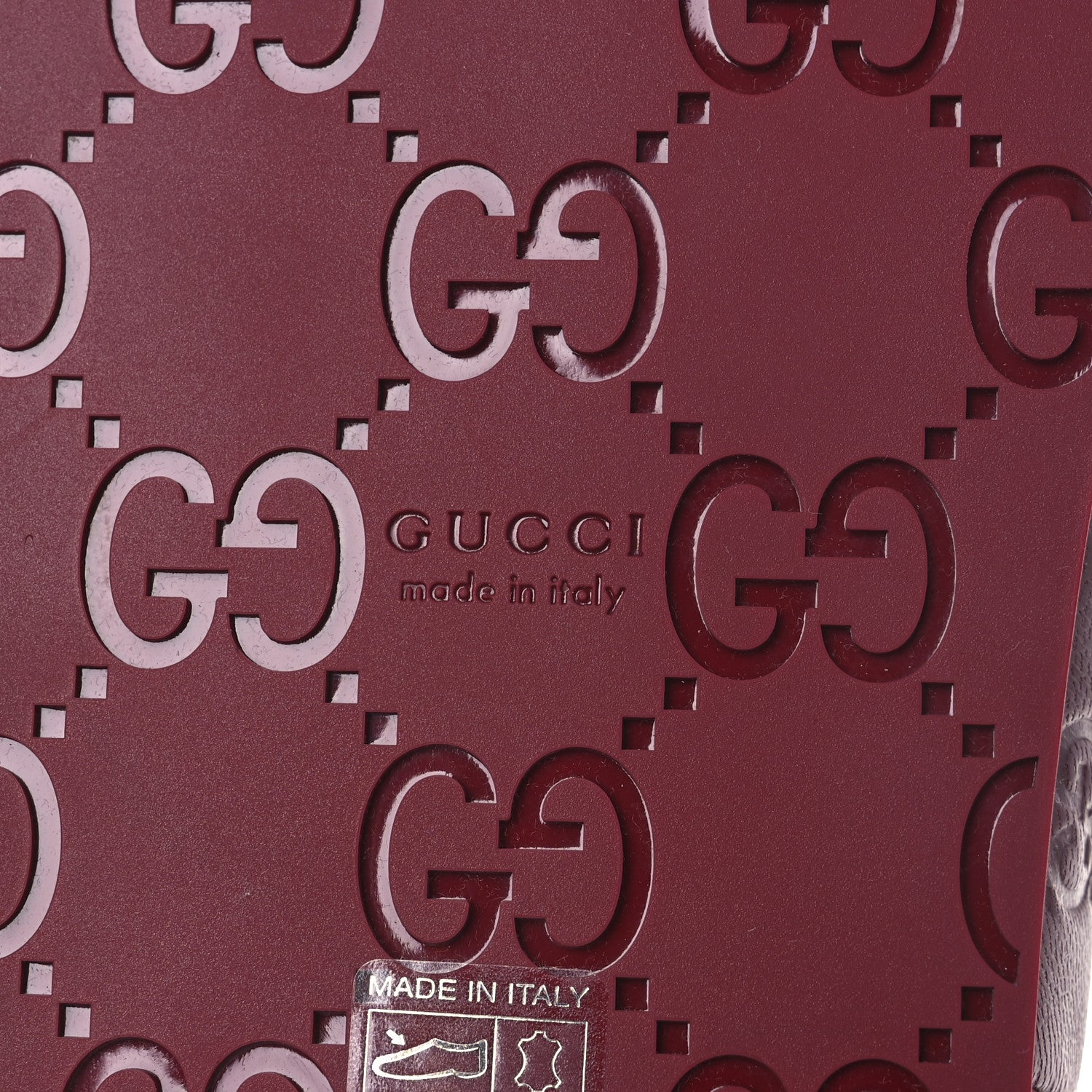 Gucci Guccissima GG Embossed Womens Sandals 38 Rosso Ancora 8 of 11