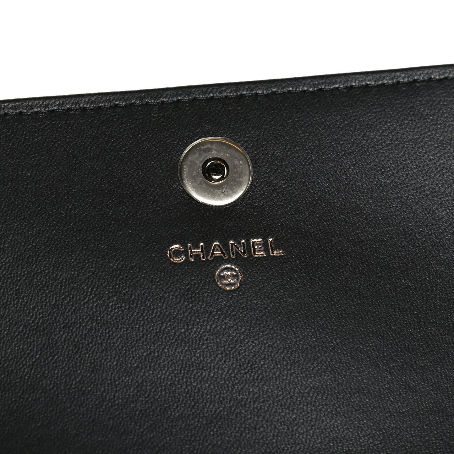 Lambskin Crochet Quilted Flap Phone Holder Black