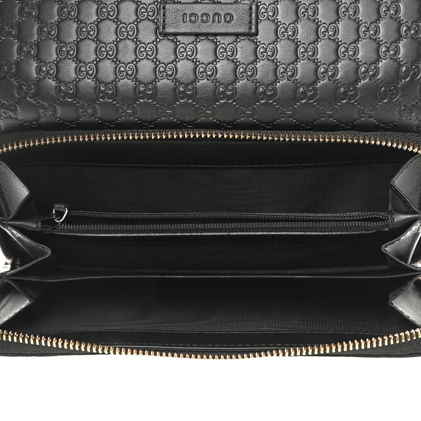 Soft Microguccissima Continental Zip Wallet Black