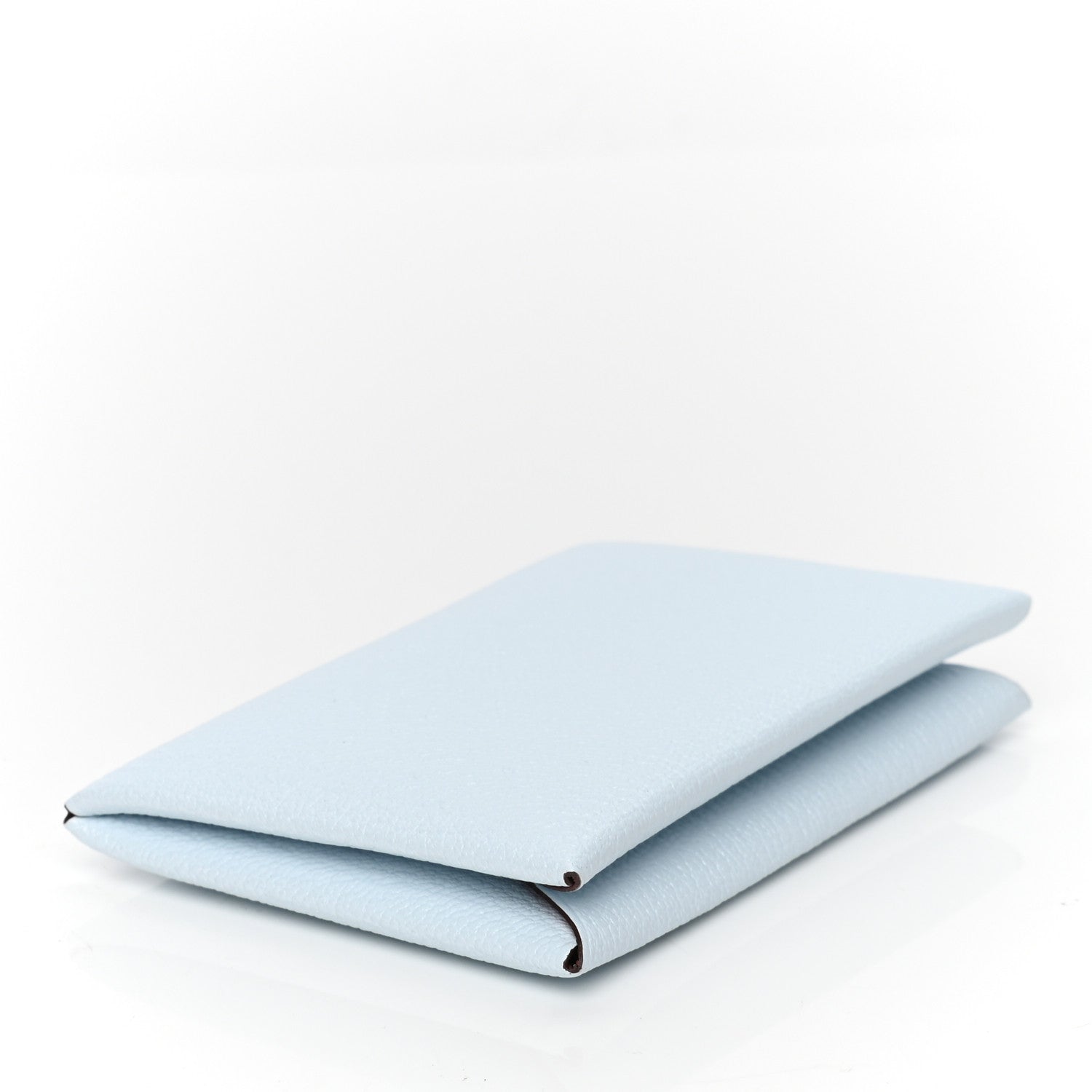 Hermes Chevre Mysore Verso Calvi Card Case Bleu Brume Brique 3 of 4