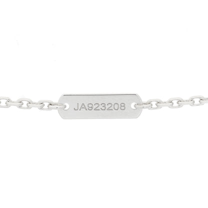 Van Cleef & Arpels 18K White Gold Diamond Guilloche Vintage Alhambra Pendant Necklace 7 of 8