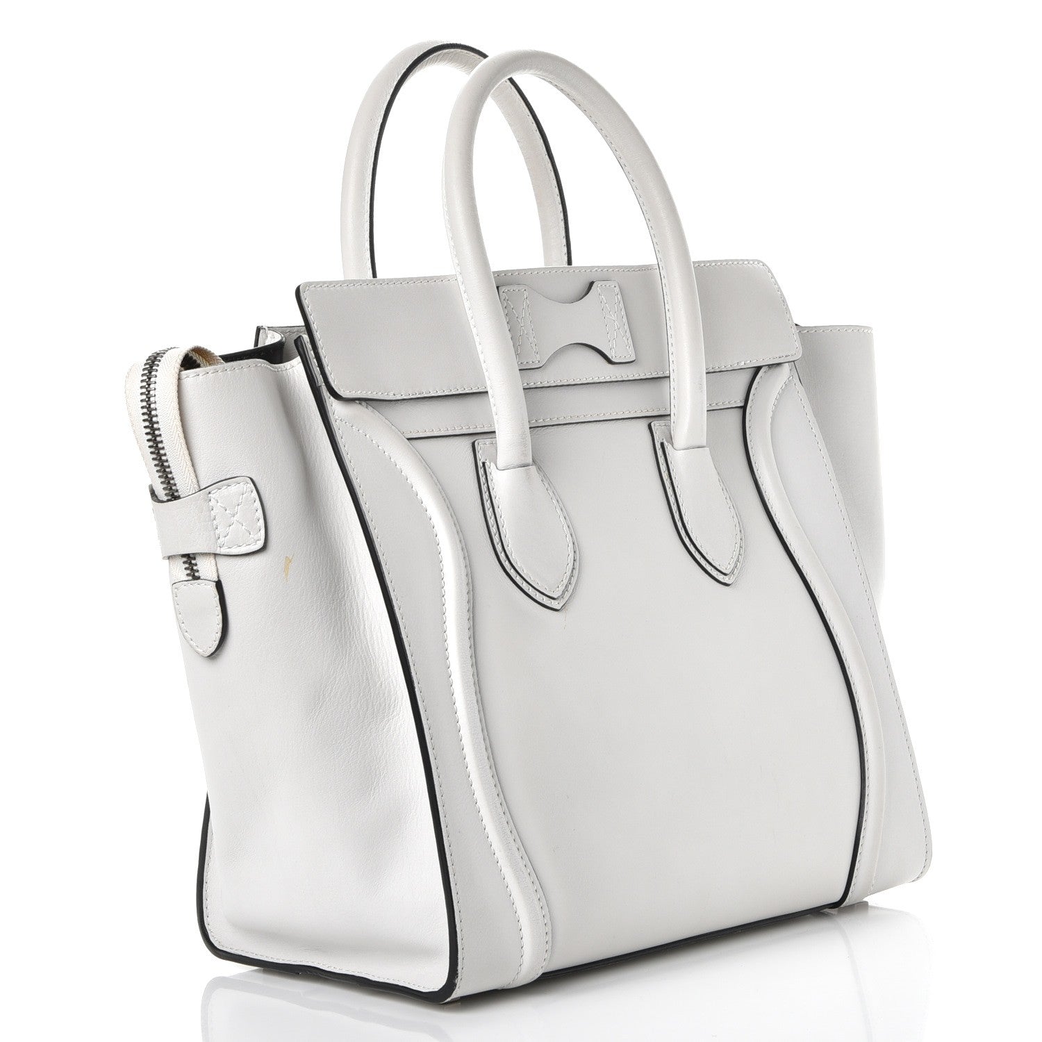 Celine Smooth Calfskin Mini Luggage White 3 of 12