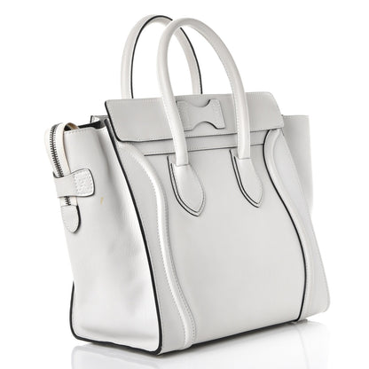Celine Smooth Calfskin Mini Luggage White 3 of 12